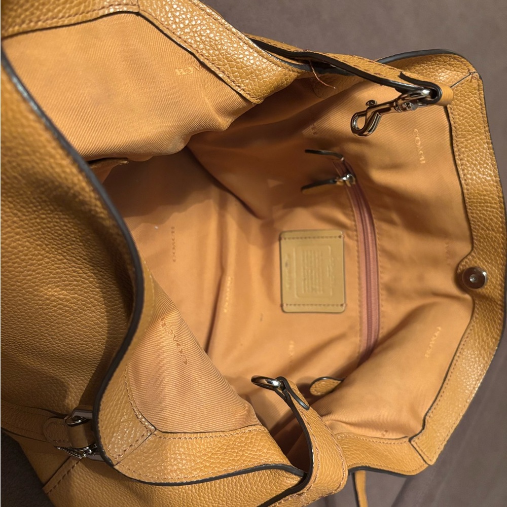 Coach Tan Edie Leather Shoulder Bag - Picture 6 of 10